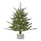 2ft. Pre-Lit Artificial Christmas Tree in Stump Planter, Warm White LED Lights